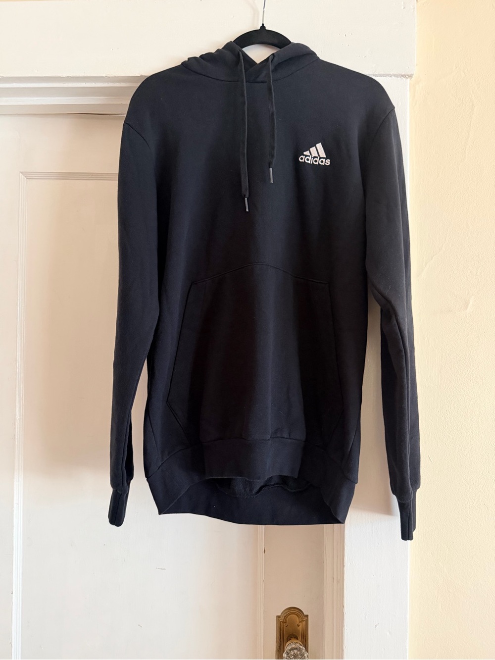 adidas Black Hoodie with White Logo